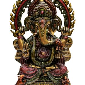 eSplanade Brass Ganesh Ganesha Ganpati Vinayak Showpiece | Murti Idol Statue Sculpture - 19.75" Inches - Big Size