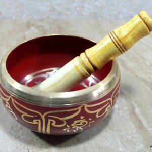 eSplanade - 6 inches - Singing Bowl Tibetan Buddhist Prayer Instrument With Striker Stick | OM Bell | OM Bowl | Meditation Bowl | Music Therapy