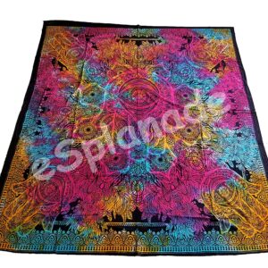 eSplanade Mandala Tapestry India, Queen Indian Mandala Picnic Blanket Bed Sheet Bedspread. (Palm Tapestry)